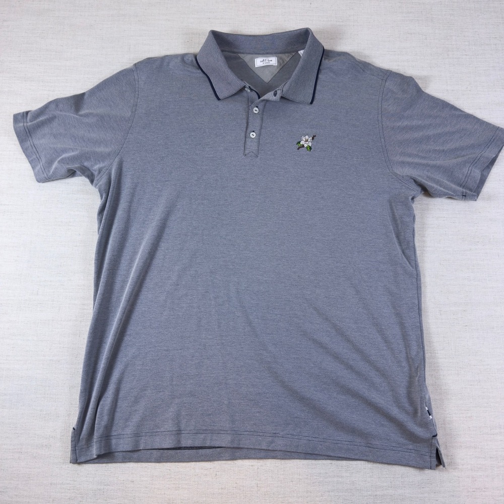 Adidas adiPure Mens XL Gray Heathered Magnolia Embroidered Golf Polo Shirt